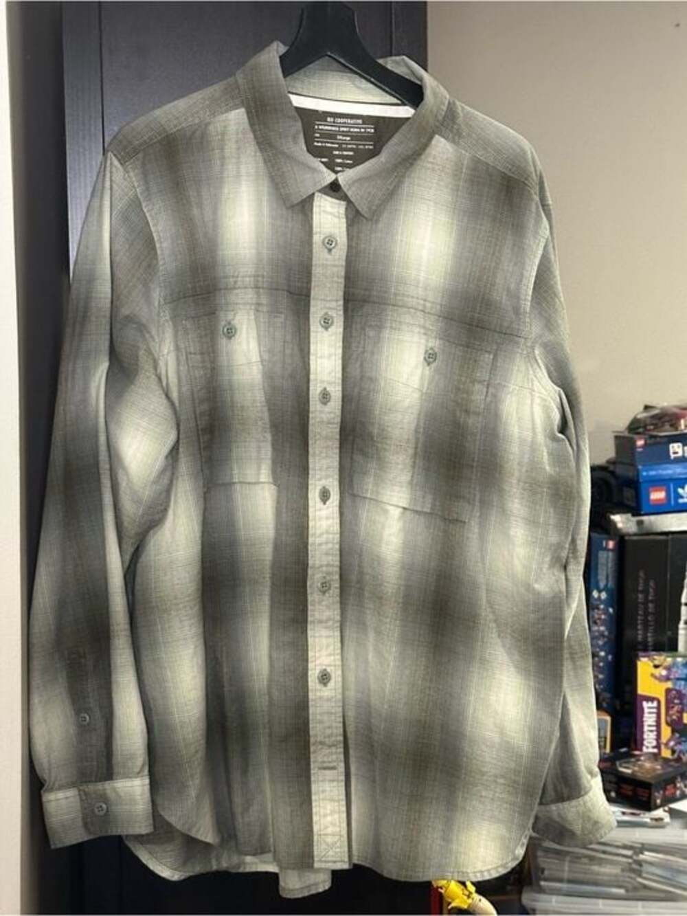 REI Co-op Men's Plaid Long Sleeve Button Down Shirt 2XLarge
